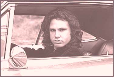 Jim Morrison in his Shelby Mustang, the Blue lady