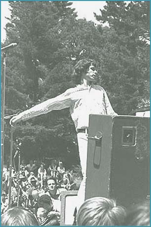 Jim Morrison onstage at Mt. Tamalpais Fantasy Faire & Magic Festival, Mt. Tamalpais
