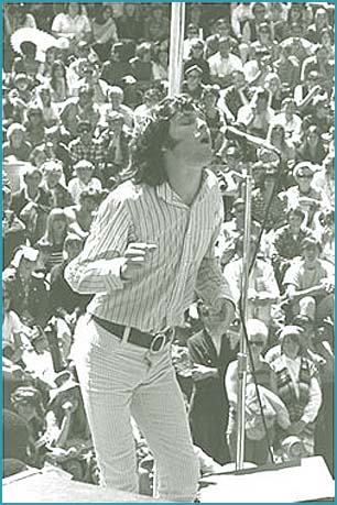 Jim Morrison with the Doors onstage at the Fantasy Faire & Magic Festival, Mt. Tamalpais