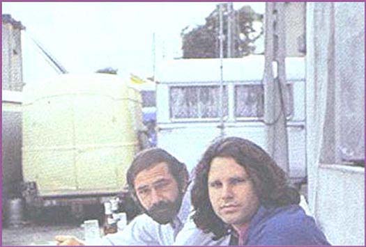 Jim Morrison & Alain Ronay photographed by Pamela Courson